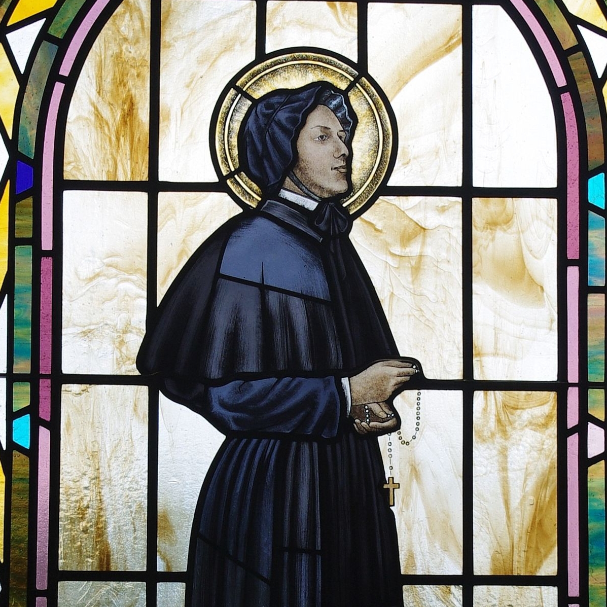 Saint Paul Catholic Church (Westerville, Ohio) - stained glass, arcade, Saint Elizabeth Ann Seton [Wikipedia Commons[